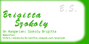 brigitta szokoly business card